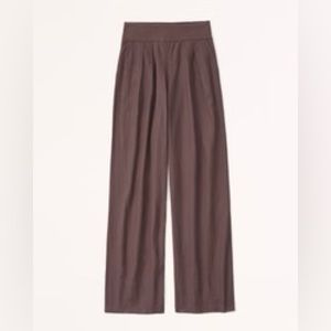 Abercrombie Linen Blend Ultra Wide Leg Pant